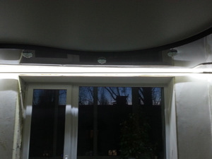 Светодиодная подсветка натяжного потолка в нише