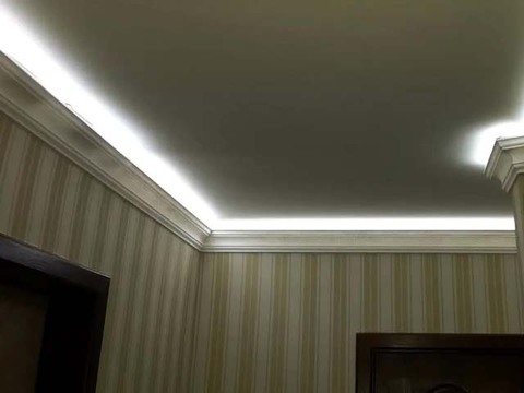 Варианты светодиодной подсветки для натяжных потолков