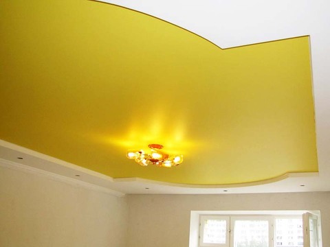 Желтый натяжной потолок в интерьере особенности цвета - натяжные потолки компании 'ОЛИМП'. Коллекция желтых натяжных потолков